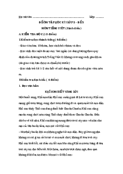 Đề thi học kì 1 lớp 3 môn Tiếng Việt sách Cánh diều - Đề 5