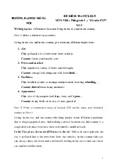 Đề kiểm tra tự luận viết Tiếng Anh 5 - Ngôn ngữ học đối chiếu | Đại học Mở Hà Nội