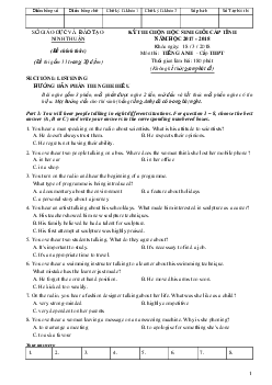 Kỳ thi chọn HSG lớp 12 THPT tỉnh Ninh Thuận năm học 2017-2018 đề thi môn Tiếng Anh