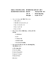 Ngân hàng câu hỏi trắc nghiệm kiểm tra lý thuyết môn y tế cộng đồng | trường Đại học Huế