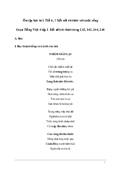 Soạn bài Ôn tập học kì 1 Tiết 6, 7 | Kết nối tri thức