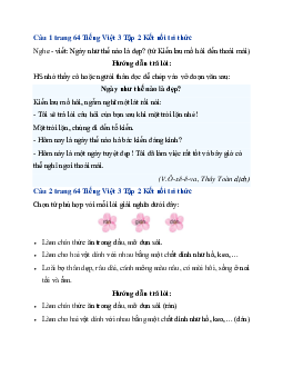 Giải SGK Tiếng Việt 3 trang 64, 65 Bài 15: Ngày như thế nào là đẹp? - Viết | Kết nối tri thức