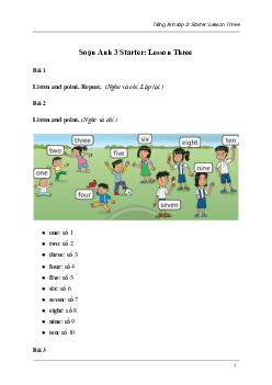 Getting Started: Tiếng Anh lớp 3: Lesson 3 | Explore Our World