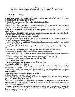 Tài Liệu Luyện Thi THPT Quốc Gia Lịch Sử Việt Năm Từ Năm 1919 Đến Năm 1945