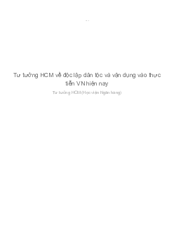 Mẫu Tiểu luận Tư tưởng Hồ Chí Minh về vấn đề dân tộc