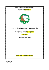 Tài liệu báo cáo, tham luận Đại hội chi đoàn đh14qtks1 lần thứ I nhiệm kỳ 2026 - 2027| Trường Đại học Tài nguyên và Môi Trường Hà Nội