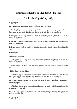 Giải Kinh tế 10 Bài 8: Tín dụng | Cánh diều