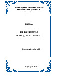 Bài giảng Trí tuệ nhân tạo | Đại học Kiến trúc Đà Nẵng