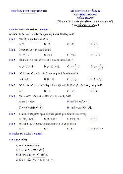 Đề kiểm tra Toán 9 tháng 12 năm 2022 trường THCS Thị trấn Hồ – Bắc Ninh