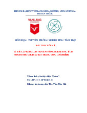 NHÓM 7 CUỐI KỲ IMC LỚP 02 - Kế Hoạch Truyền Thông Marketing Tích Hợp | Đại học Văn Lang