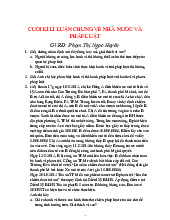 Đề thi cuối kì môn Lý luận nhà nước và pháp luật | Trường Đại học Kinh Tế - Luật