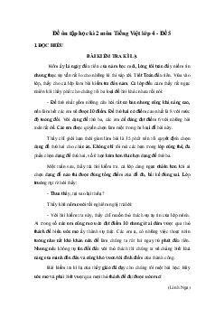 Đề thi học kì 2 môn Tiếng Việt lớp 4 năm 2024 - Đề 5