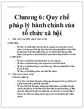 Lý thuyết Quy chế pháp lý hành chính của tổ chức xã hội