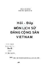Các câu hỏi hỏi đáp Lịch sử Đảng (Phần 1) | Đại học Khoa học tự nhiên, Đại học quốc gia Hà Nội