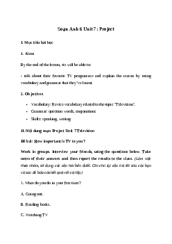 Giải Tiếng Anh 6 Unit 7: Project | Global Success