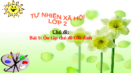 Giáo án điện tử tự nhiên và xã hội 2 Bài 5 Chân trời sáng tạo : Ôn tập chủ đề Gia đình.