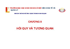 Chương 8: Hồi quy và tương quan trong thống kê ứng dụng môn Thống kê ứng dụng | Trường Đại học Bách Khoa Hà Nội