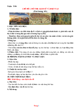 Giáo án Địa Lí 7 cánh diều chủ đề đô thị Lịch Sử Và Hiện Tại