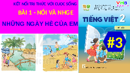 Giáo án điện tử Tiếng Việt 2 Tập 1 Bài 1 Kết nối tri thức: Tôi là học sinh lớp 2 - Nói và nghe: Những ngày hè của em
