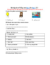 Bài tập ôn hè Tiếng Anh lớp 1 lên lớp 2 số 2