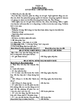 Giáo án buổi 2 Tiếng Việt 2 sách Cánh diều | Tuần 28