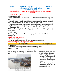 Giáo án Lịch sử và địa lí lớp 4 Tuần 28 | Chân trời sáng tạo