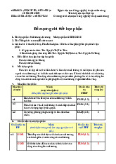 Đề cương chi tiết | Môn môi trường đại cương 1 - Đại học Sư phạm Kỹ thuật Thành phố Hồ Chí Minh