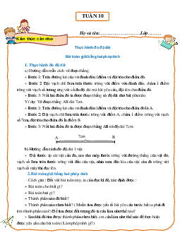 Bài tập cuối tuần lớp 3 môn Toán Cánh Diều - Tuần 10