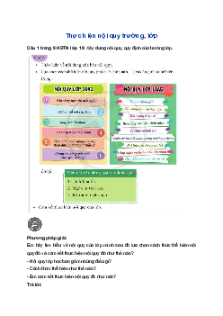 Giải Hoạt động trải nghiệm 10 Cánh diều: Hoạt động 3 chủ đề 1