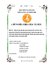 Đề tài: thời kỳ quá độ lên cnxh thực chất là gì? Em hãy đánh giá về thời kỳ quá độ lên cnxh ở việt nam hiện nay? | CNXHKH