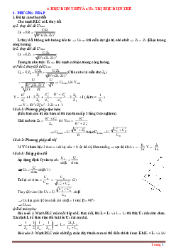 Phương pháp giải Hiệu điện thế và cực trị hiệu điện thế