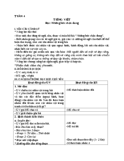 Giáo án Tiếng Việt lớp 4 Tuần 4 | Kết nối tri thức