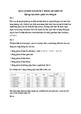 Bài tập: Quá trình nghiên cứu thống kê môn Nguyên lý thống kê kinh tế  | Học viện Nông nghiệp Việt Nam