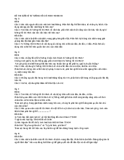 Đề thi cuối kỳ học phần Tư tưởng Hồ Chí Minh (có đáp án) | Đại học Bách khoa Hà Nội
