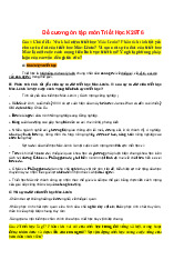 Đề cương ôn tập môn Triết học - Triết học Mác - Lênin | Đại học Mở Hà Nội