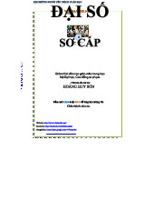 Giáo trình Đại số sơ cấp: Lý thuyết và Bài Tập Tái bản 10 1029635