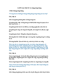 Giải KHTN Lớp 6 Bài 30: Các dạng năng lượng | Cánh diều