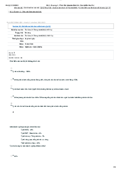 Bài tập trắc nghiệm Chương 2: Phân tích báo cáo tài chính