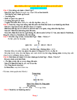 Đề cương ôn tập HK2 Lịch sử 7 sách CTST (có đáp án)