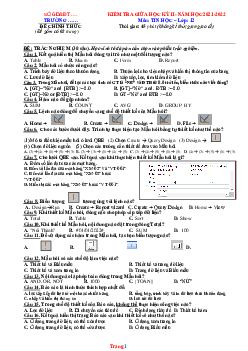 Đề thi giữa HK2 môn Tin 12 năm 2022(có đáp án)