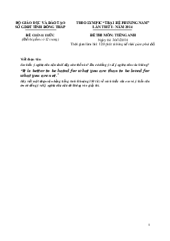 THI OLYMPIC “TRẠI HÈ PHƯƠNG NAM” Lần thứ 1