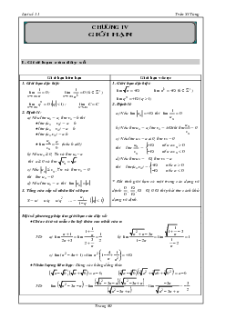 Lý thuyết và một số bài tập giới hạn – Trần Sĩ Tùng