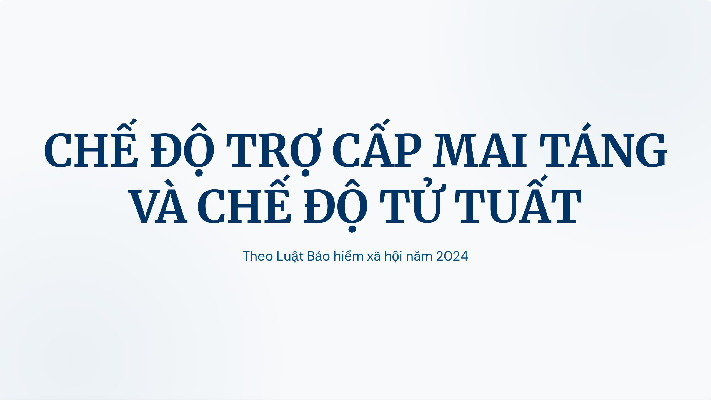 Bài giảng Chế độ trợ cấp mai táng và chế độ tử tuất môn Luật bảo hiểm xã hội | Trường Đại học Y Dược, Đại học Quốc gia Hà Nội
