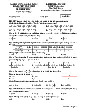 Đề học kỳ 2 Toán 12 năm 2024 – 2025 trường THPT Nhân Chính – Hà Nội
