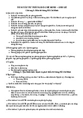 Tóm tắt Môn Tư tưởng Hồ Chí Minh | Đại học Kinh Tế Quốc Dân