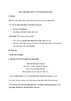 Nghị luận văn học Tú Uyên gặp Giáng Kiều | Văn mẫu 11 Chân trời sáng tạo
