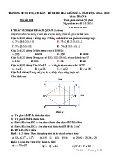 Đề giữa kì 1 Toán 6 năm 2024 – 2025 trường THCS Thạch Bàn – Hà Nội