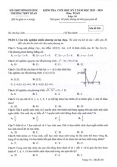 Đề cuối học kỳ 2 Toán 10 năm 2023 – 2024 trường THPT Dĩ An – Bình Dương