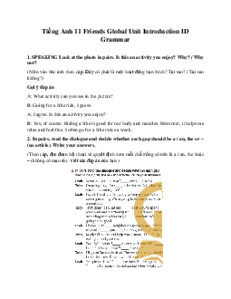 Giải Tiếng Anh 11 Unit Introduction ID Grammar | Friends Global