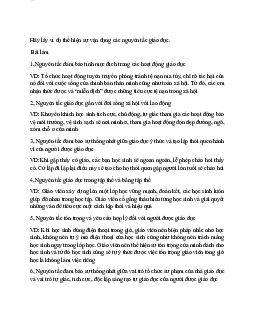 Bài tập thảo luận: Nguyên tắc giáo dục  | Đại học Sư Phạm Hà Nội